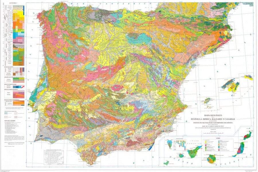 La nuova Carta Geologica della penisola Iberica
