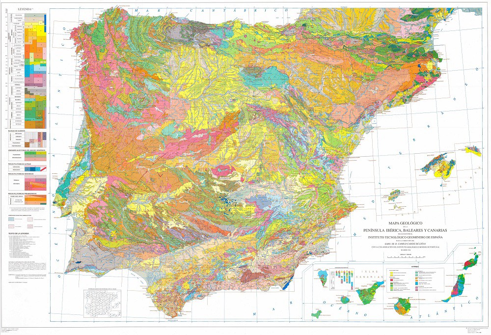 La nuova Carta Geologica della penisola Iberica