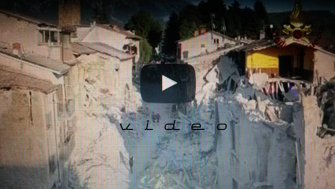 TERREMOTO ITALIA CENTRALE, Video con drone – VIDEO DEI VIGILI DEL FUOCO