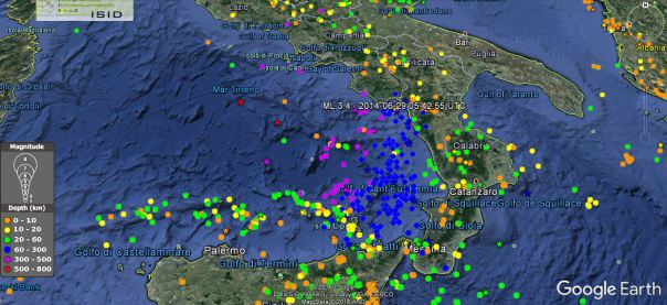INGV: Terremoti profondi nel mar Tirreno, 28 e 29 ottobre 2016