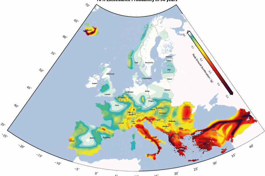 Terremoti in Europa: ecco la pericolosità sismica nei paesi del continente europeo
