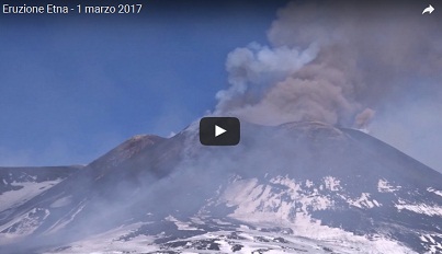 INGV: video attività eruttiva Etna dal Cratere di Sud-Est, 28 febbraio 2017
