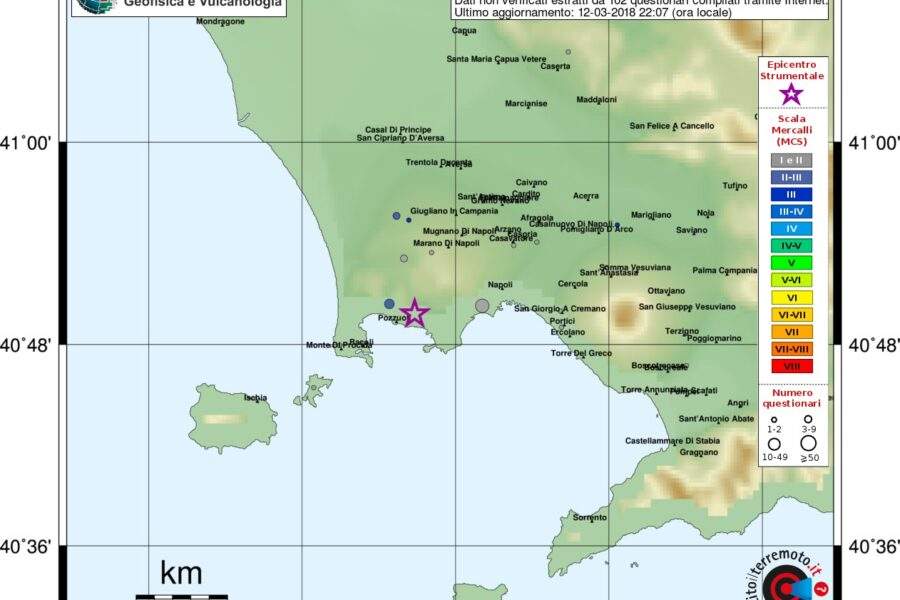 Sciame sismico ai Campi Flegrei. Oggi 40 terremoti in due ore