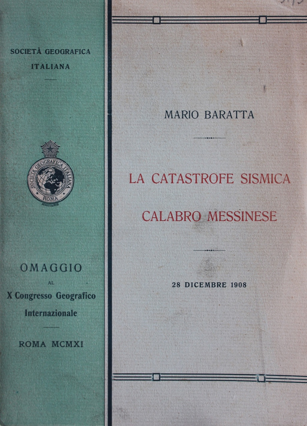150° anniversario della nascita del sismologo Mario Baratta