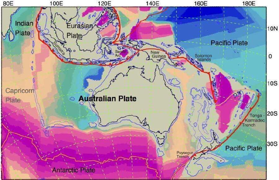 Una sintesi geofisica del continente australiano