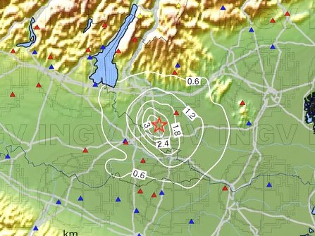 Oggi tre eventi sismici a sud di Verona