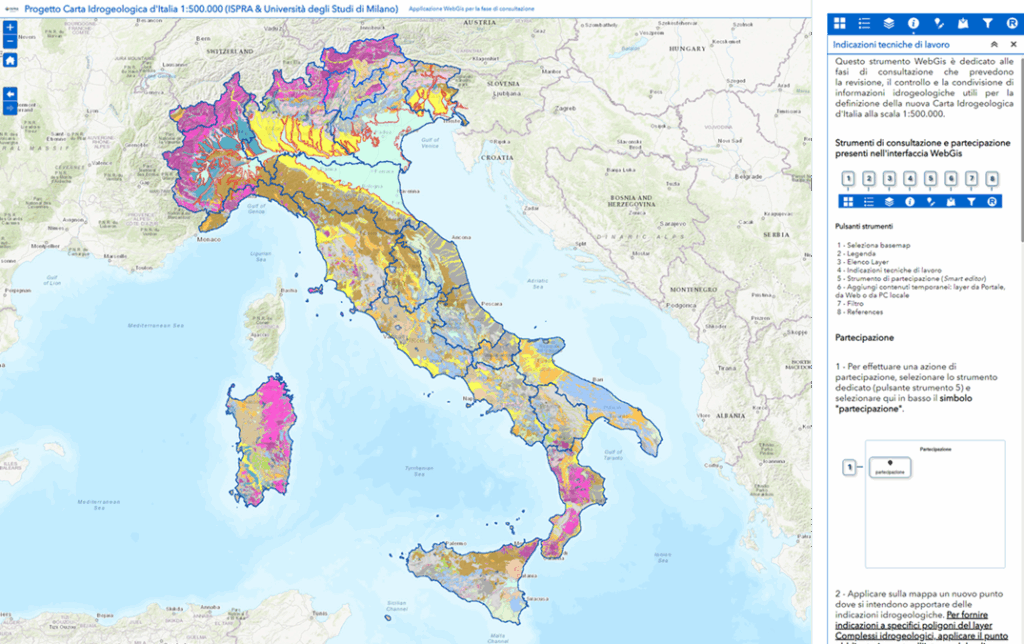 Carta Idrogeologica Italia - Web GIS