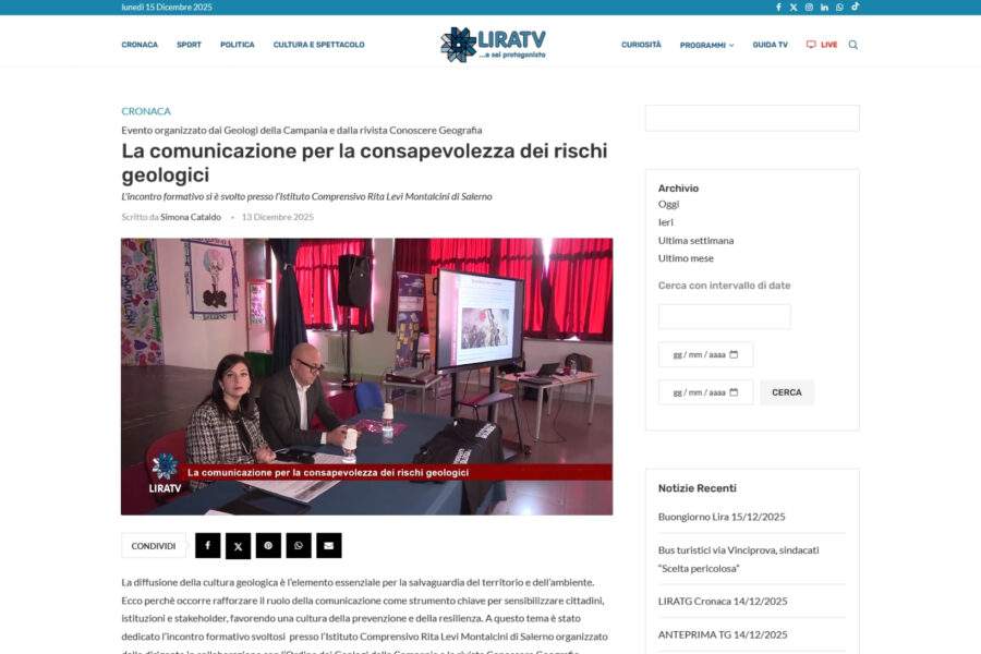 Rassegna stampa – Lira TV 13/12/2025